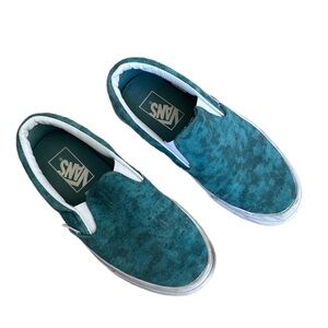 VANS Classic Slip-On Canvas Unisex Shoes Turquoise - W6 | M4.5
